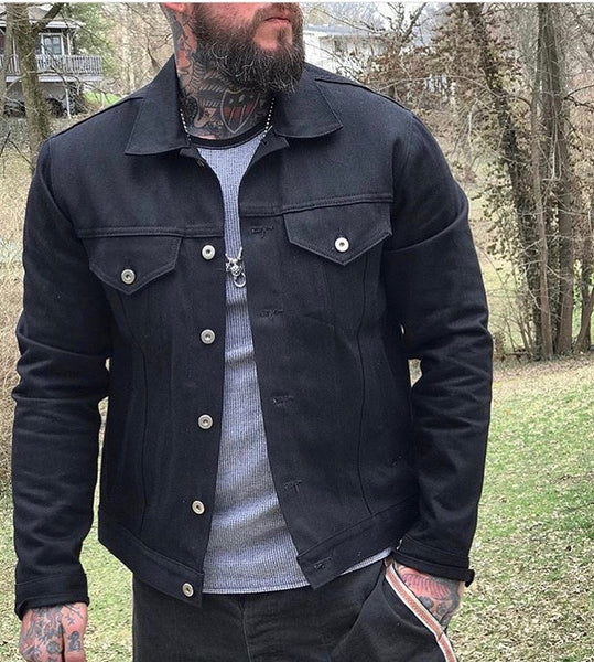 THE 30 30 SELVEDGE BLACK DENIM JACKET Grifter Company