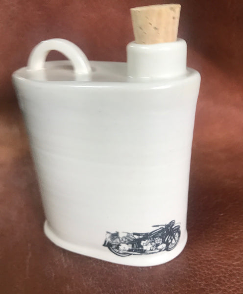 Handthrown Ceramic Flask/Canteen (BMW)