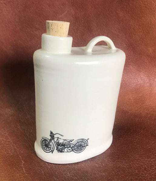 Handthrown Ceramic Flask/Canteen (Harley2)