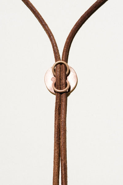 Naked Eyes: Small Brass Bolo Tie