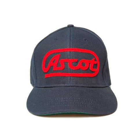 Ascot Applique Hat- Navy/Red