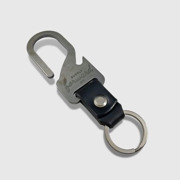 Forward Supply Bottle Hook Keychain Black