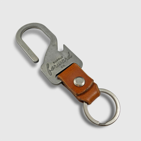 Forward Supply Bottle Hook Keychain Tan