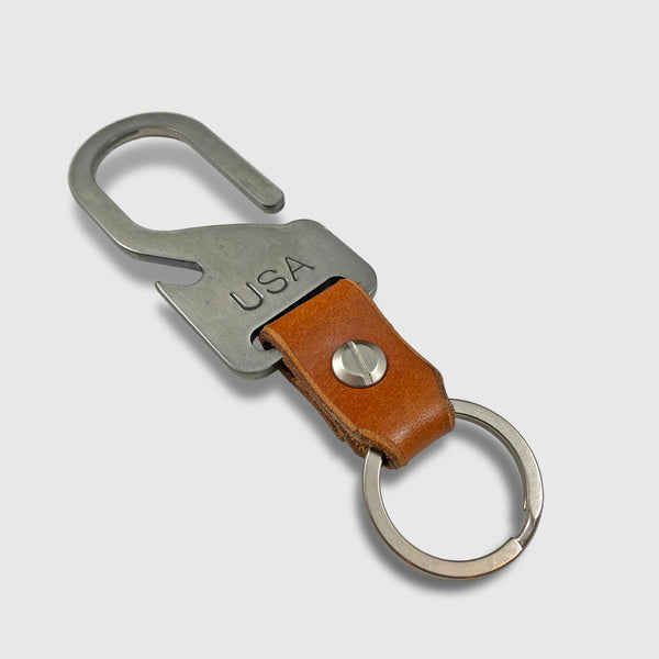 Forward Supply Bottle Hook Keychain Tan