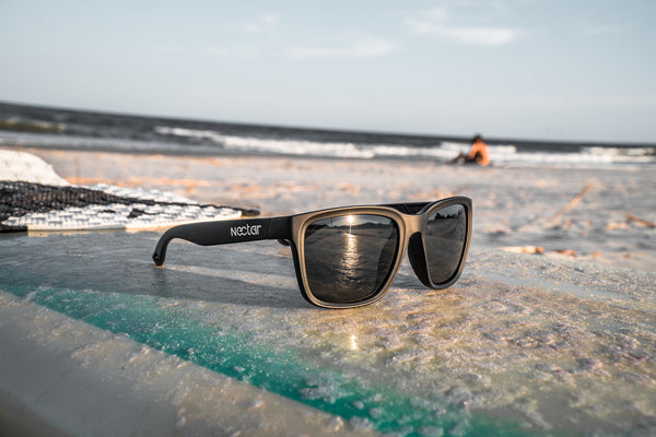 Nectar Sunglasses: Tide Black Polarized