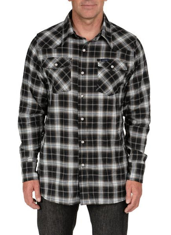 Crawford Black Plaid Western Shirt