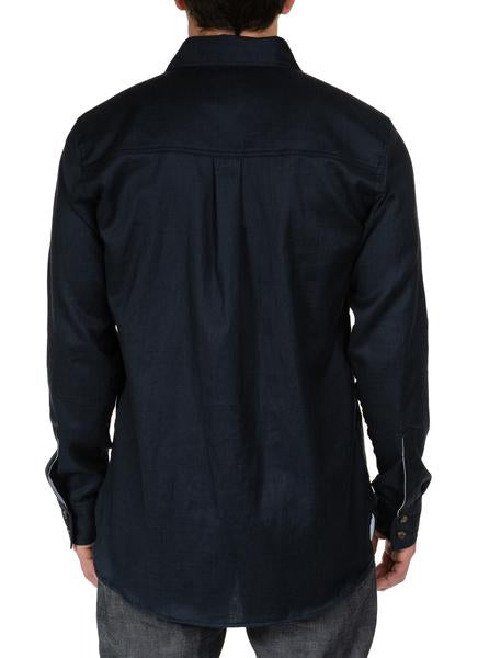 Crawford Navy Flannel Shirt