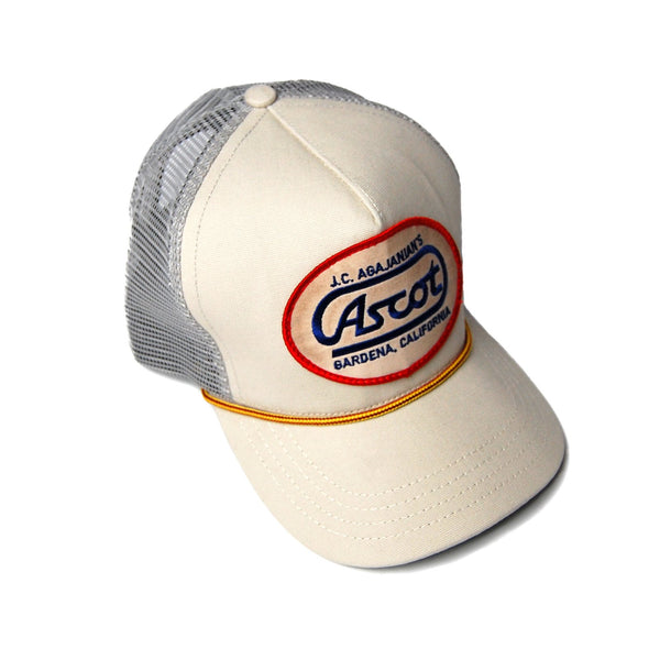 Ascot Service Trucker Hat- Bone