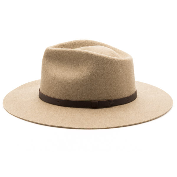 Dylan Wide Brim Hat: Tan