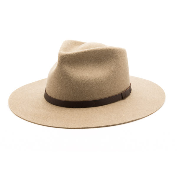 Dylan Wide Brim Hat: Tan