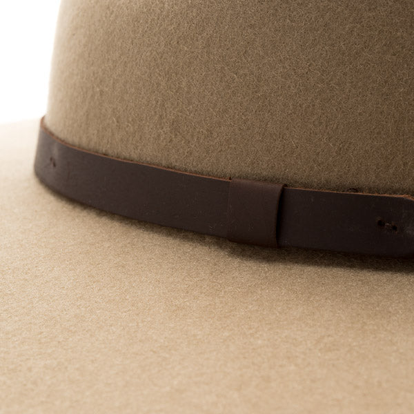 Dylan Wide Brim Hat: Tan