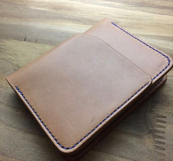 Mtn. Face Leather Folding Wallet Tan