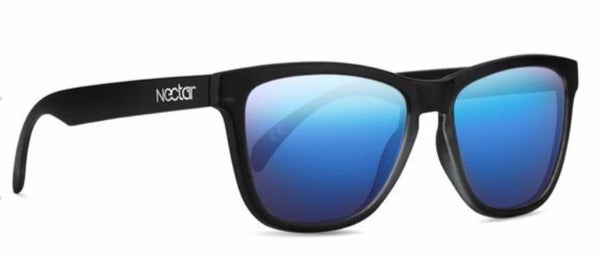 Nectar Sunglasses: Crux Black/Blue Polarized