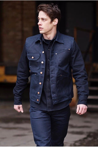 Mercy Supply Waxed Canvas Vest: Black