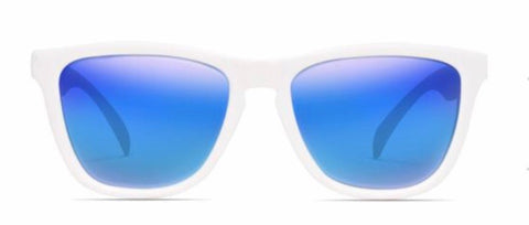 Nectar Sunglasses: Crux White/Blue Polarized
