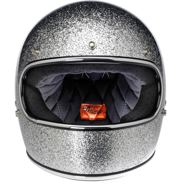 Biltwell Gringo DOT Helmet: Brite Silverflake