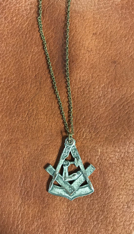 Rust Belt Americana Masonic Cut-Out Necklace