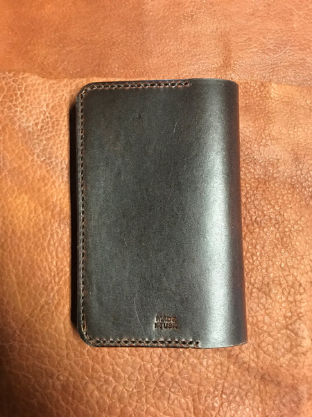 Mtn. Face Leather Field Notes Wallet Brown