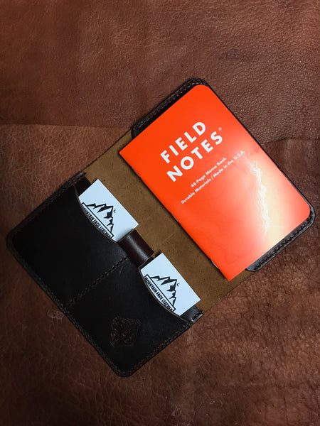 Mtn. Face Leather Field Notes Wallet Brown