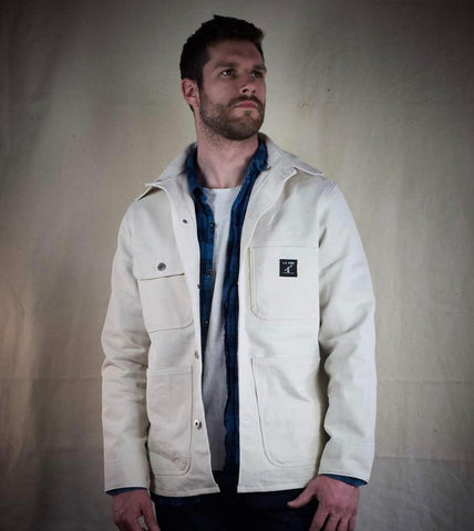 50% OFF: LC King White Drill Chore Coat