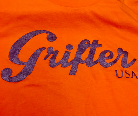 Limited Edition Logo Tee: Orange Metal Flake Purple