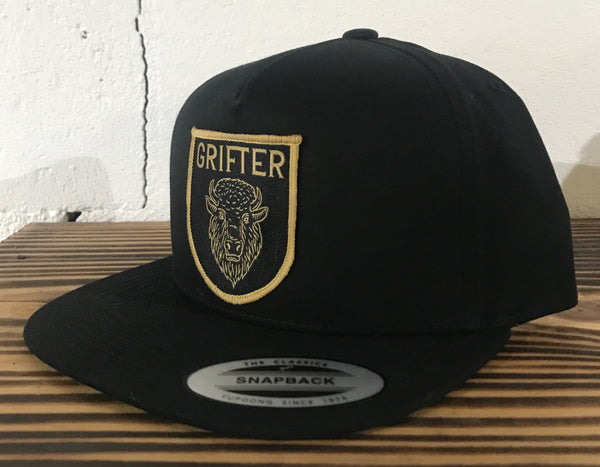 Bison Patch Snap Back: Black