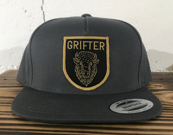 Bison Patch Snapback: Charcoal
