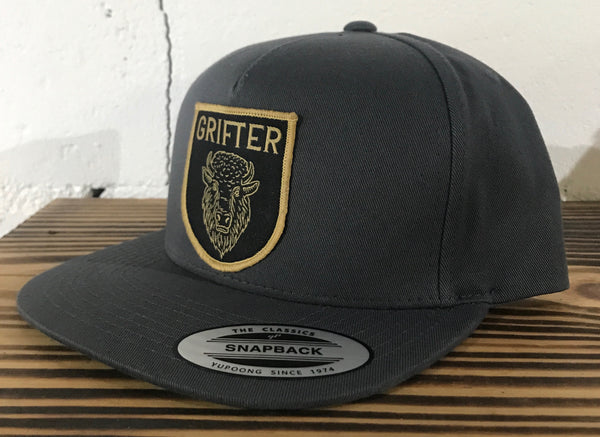 Bison Patch Snapback: Charcoal