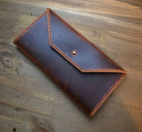 Mtn. Face Leather Clutch Wallet