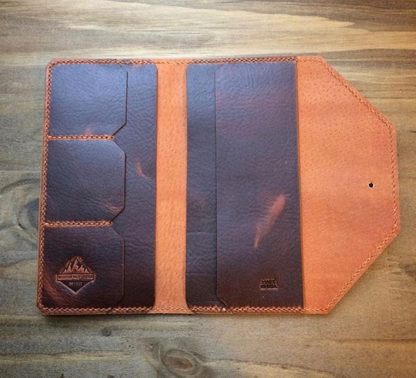 Mtn. Face Leather Clutch Wallet