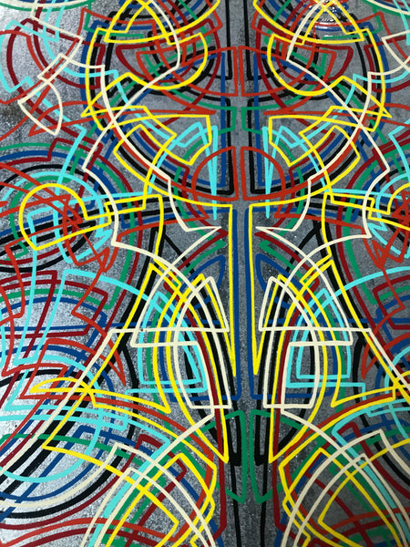 Original Pinstripe Artwork on Metal