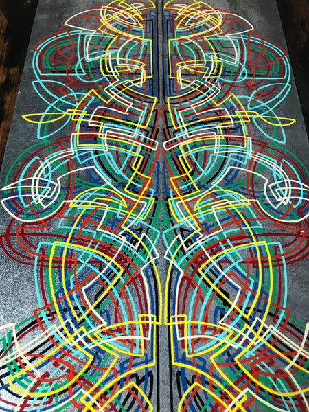 Original Pinstripe Artwork on Metal