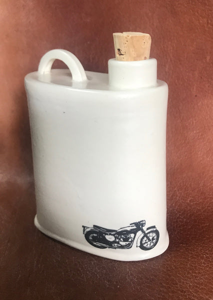 Handthrown Ceramic Flask/Canteen (Triumph)