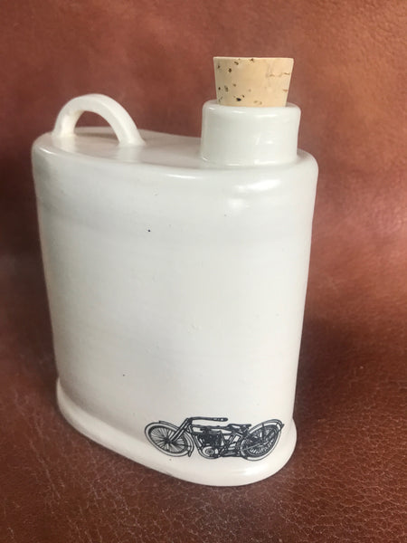 Handthrown Ceramic Flask/Canteen (Harley1)