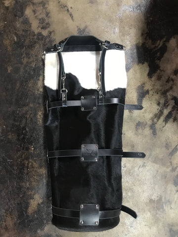 The Nutsak 2.0 Sissy Bar Bag: Cow Hide White Top