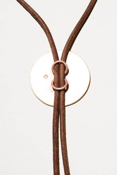 Naked Eyes: Large Brass Bolo Tie