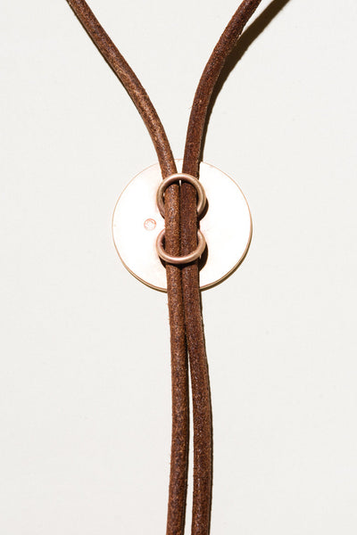 Naked Eyes: Medium Brass Bolo Tie