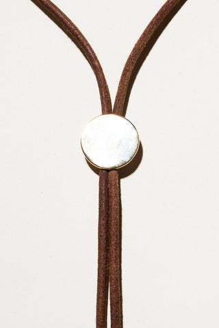 Naked Eyes: Small Brass Bolo Tie