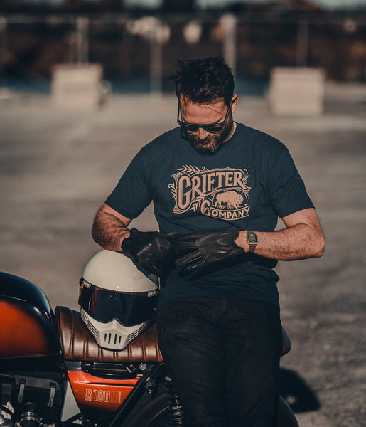 Bison Logo Shirt: Navy
