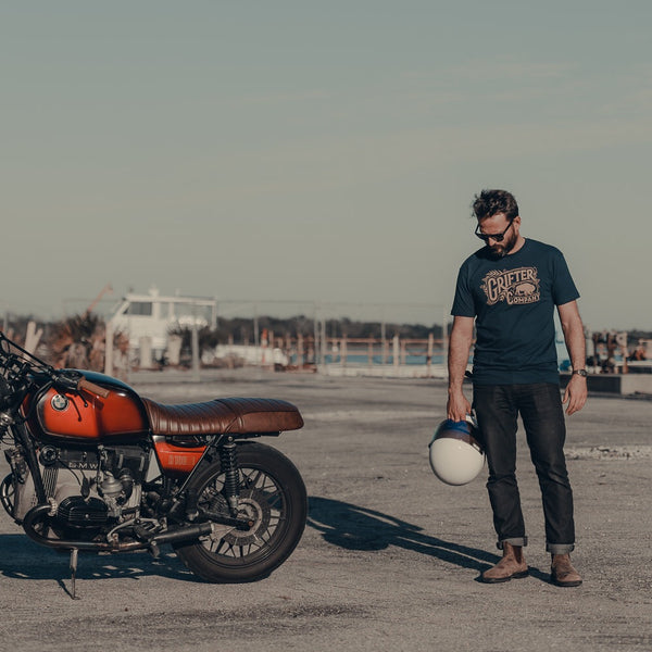 Bison Logo Shirt: Navy
